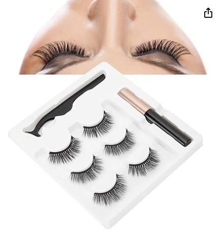 PESMAG® KIT 3 Pares de PESTAÑAS MAGNETICAS + Pinzas y Delineador de Ojos Líquido OBSEQUIO👁️💓🥰