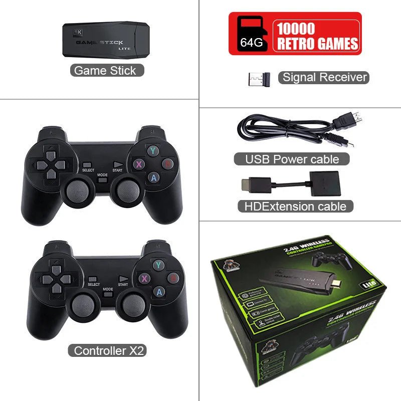 Consola GameStick® 4K (+10.000 juegos de 9 consolas) + 2 mandos - Supertienda Tecnologia, Otro, Jugueteria, Gadgets