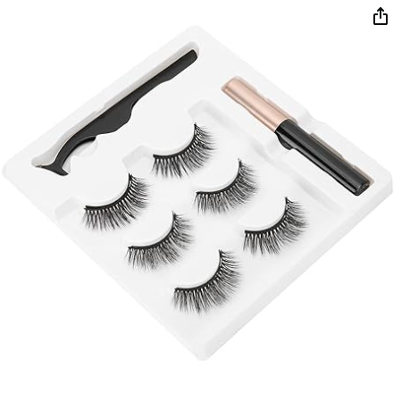 PESMAG® KIT 3 Pares de PESTAÑAS MAGNETICAS + Pinzas y Delineador de Ojos Líquido OBSEQUIO👁️💓🥰