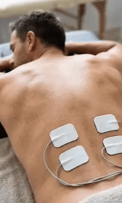 Masajeador TENS en piernas