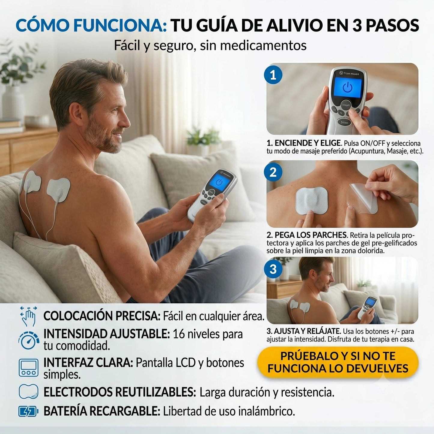 Como usar masajeador TENS